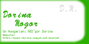 dorina mogor business card